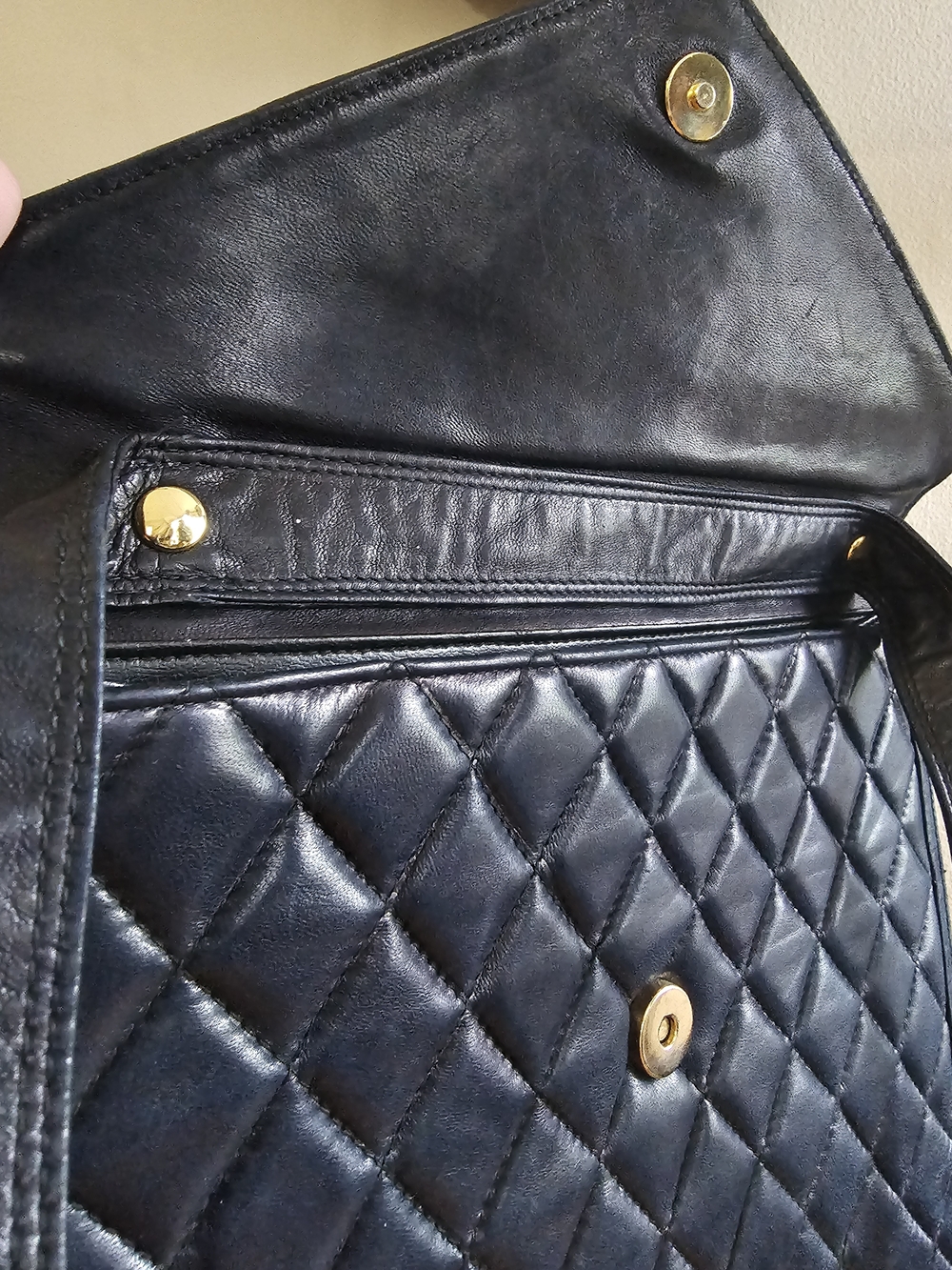 Quilted Envelope Bag - Deep Navy - Picture 10 of 12